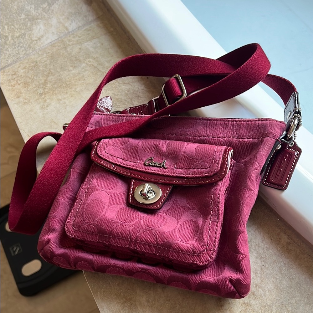 Coach Burgundy Crossbody Bag